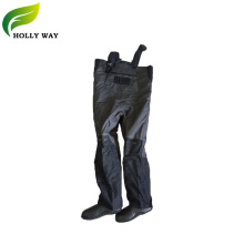 Grey Breathable Chox Wader con botas de PVC